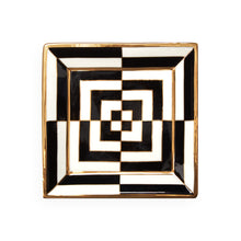 Load image into Gallery viewer, Jonathan Adler Op Art Square Tray - Black/White
