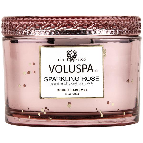 Voluspa Sparkling Rose -Corta Maison Candle With Lid