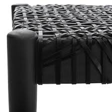Bandelier Bench/Black/Black Leather