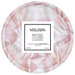 Voluspa Rose Colored Glasses 6 Oz Mini Tin Candle
